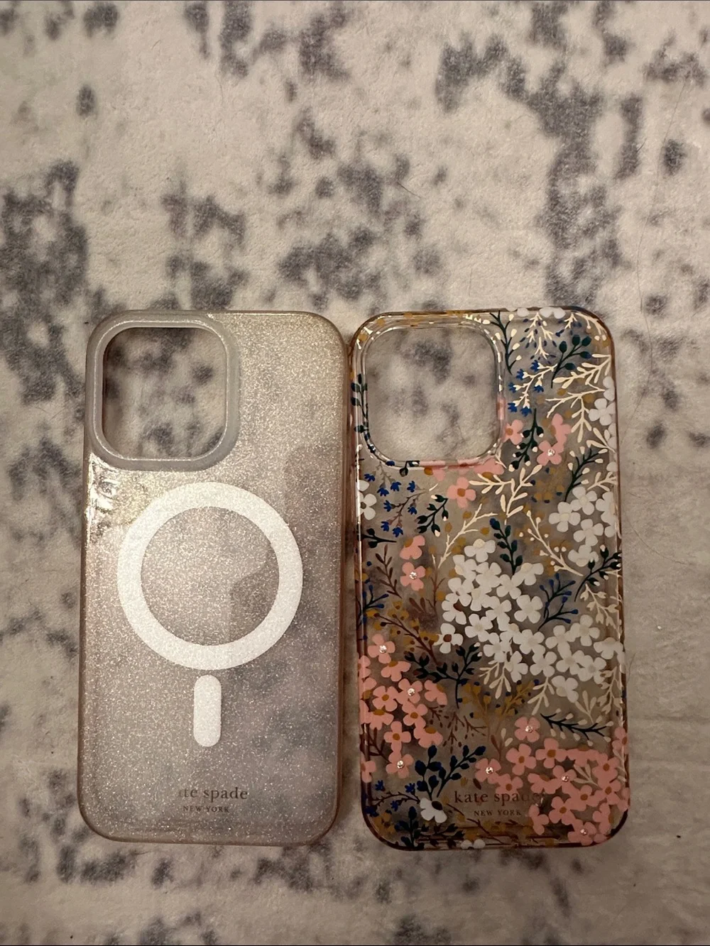 Assorted Floral and Glitter iPhone Cases - Pink, Gold, Clear
